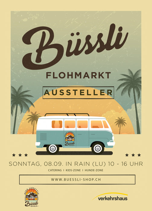 Aussteller-Ticket für den 1. Schweizer  Büssli-Flohmarkt am 08.09.2024 in Rain (LU)