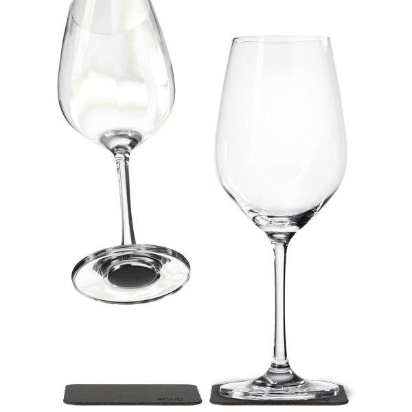 Magnetic crystal wine glasses