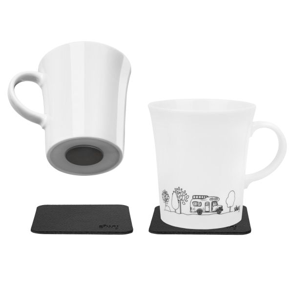 Tasse en porcelaine magnétique Camping