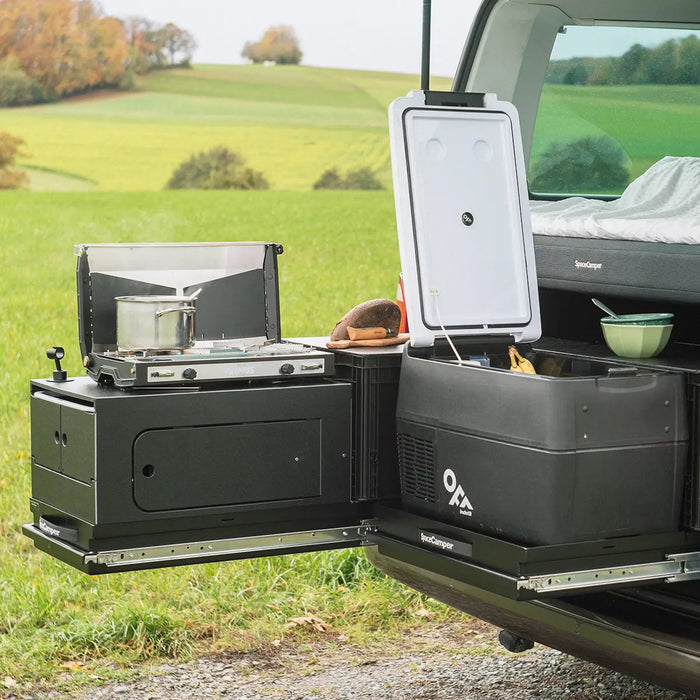 Modulo cucina SpaceKitchen (cucina posteriore) per VW T5 / T6 / T6.1 Multivan & Beach di SpaceCamper Modular